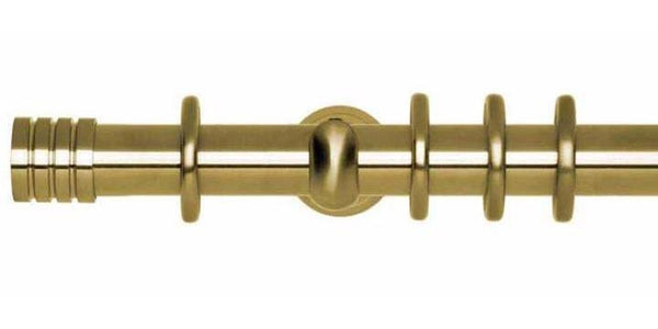 Hallis Neo Original 28mm Spun Brass Curtain Pole Stud Finial Cup Bracket - Curtain Poles Emporium