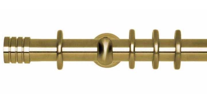 Hallis Neo Original 28mm Spun Brass Curtain Pole Stud Finial Cup Bracket - Curtain Poles Emporium