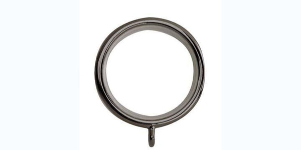 Hallis Neo 28mm Black Nickel Curtain Pole Rings - Curtain Poles Emporium