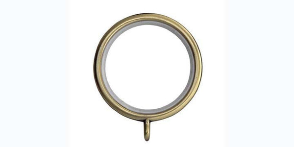 Hallis Neo 35mm Spun Brass Curtain Pole Rings - Curtain Poles Emporium