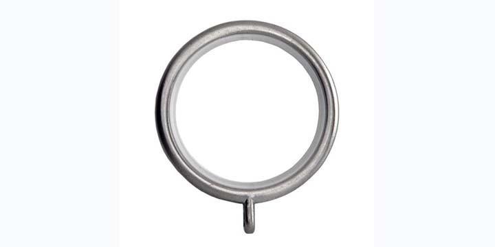 Hallis Neo 35mm Stainless Steel Effect Curtain Pole Rings - Curtain Poles Emporium