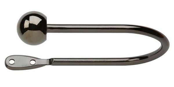 Hallis Neo Black Nickel Ball Finial Curtain Pole Holdback - Curtain Poles Emporium