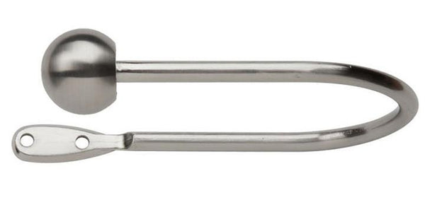 Hallis Neo Stainless Steel Effect Ball Finial Curtain Pole Holdback - Curtain Poles Emporium
