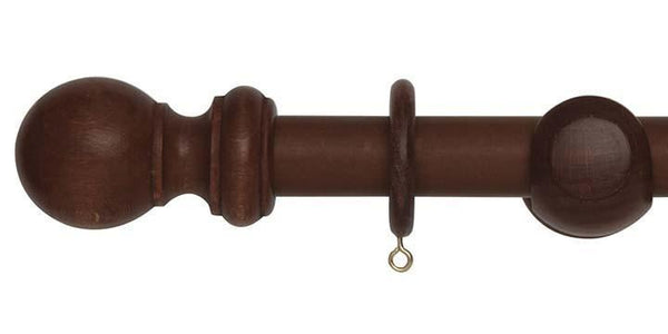 Hallis Woodline 28mm Rosewood Curtain Pole - Curtain Poles Emporium