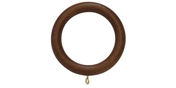 Hallis Woodline 50mm Rosewood Curtain Pole Rings - Curtain Poles Emporium