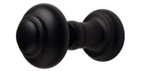 Hallis Woodline Black Wooden Small Holdback - Curtain Poles Emporium