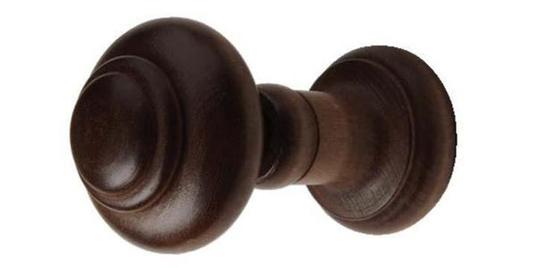Hallis Woodline Dark Oak Wooden Small Holdback - Curtain Poles Emporium