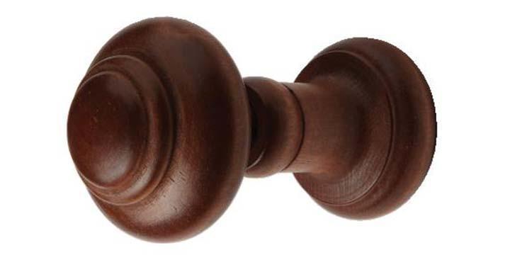Hallis Woodline Rosewood Wooden Small Holdback - Curtain Poles Emporium