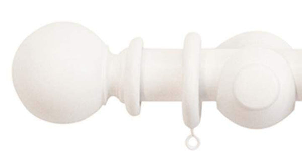 Jones Cathedral 30mm Cotton Curtain Pole Plain Ball finial - Curtain Poles Emporium