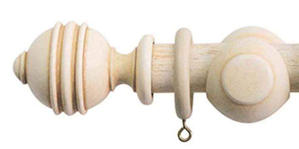 Jones Cathedral 30mm Ivory Curtain Pole Ely finial - Curtain Poles Emporium