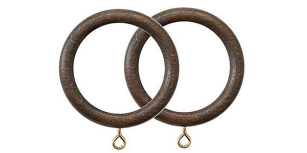 Jones Cathedral 30mm Oak Curtain Rings (Pack Size 4) - Curtain Poles Emporium