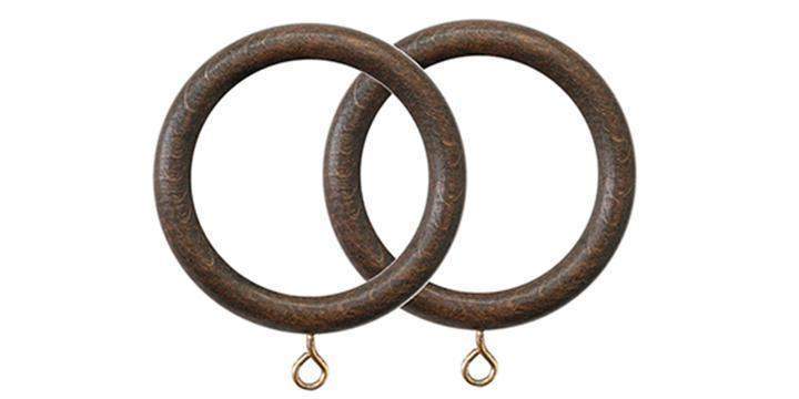Jones Cathedral 30mm Oak Curtain Rings (Pack Size 4) - Curtain Poles Emporium