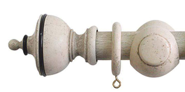 Jones Cathedral 30mm Putty Curtain Pole Exeter finial - Curtain Poles Emporium