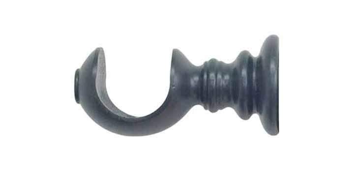 Jones Estate 50mm Airforce Curtain Pole Ribbed Ball Finial - Curtain Poles Emporium