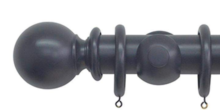 Jones Estate 50mm Basalt Curtain Pole Ball Finial - Curtain Poles Emporium