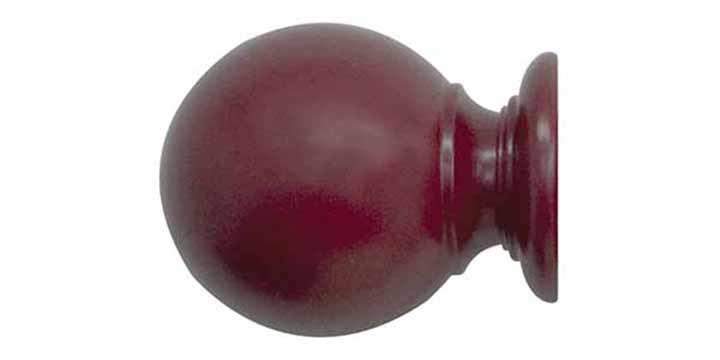 Jones Estate 50mm Claret Curtain Pole Ball Finial - Curtain Poles Emporium