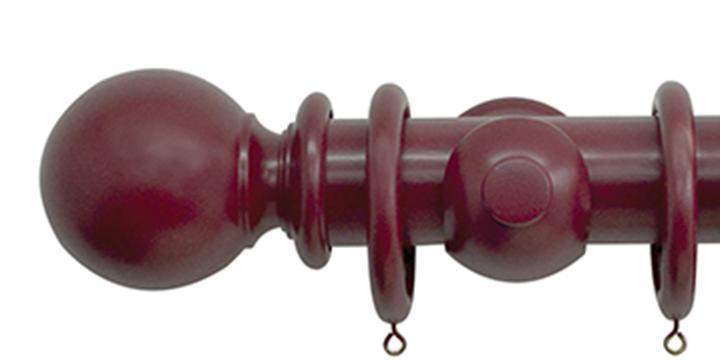 Jones Estate 50mm Claret Curtain Pole Ball Finial - Curtain Poles Emporium