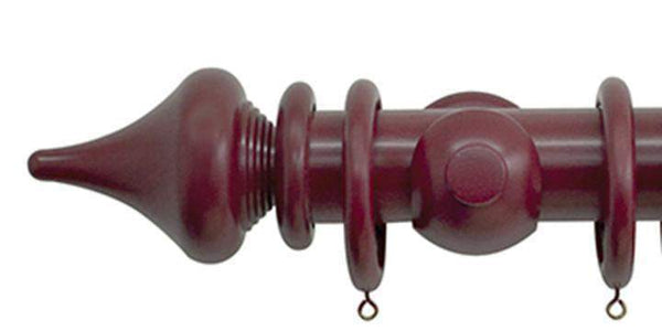 Jones Estate 50mm Claret Curtain Pole Minaret Finial - Curtain Poles Emporium
