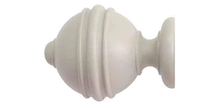Jones Estate 50mm Clay Curtain Pole Ribbed Ball Finial - Curtain Poles Emporium