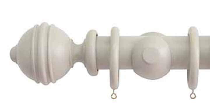 Jones Estate 50mm Clay Curtain Pole Ribbed Ball Finial - Curtain Poles Emporium