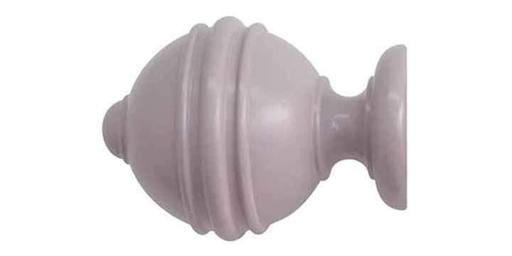 Jones Estate 50mm Heather Curtain Pole Ribbed Ball Finial - Curtain Poles Emporium