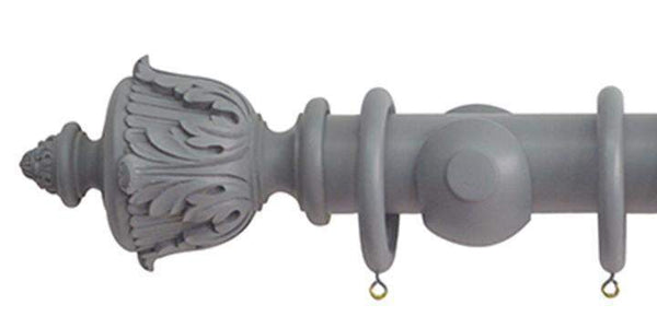 Jones Estate 50mm Lead Curtain Pole  Acanthus Finial - Curtain Poles Emporium