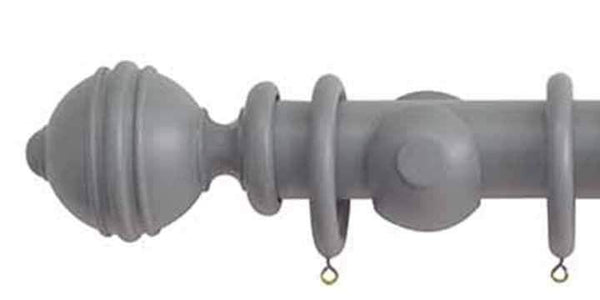 Jones Estate 50mm Lead Curtain Pole Ribbed Ball Finial - Curtain Poles Emporium