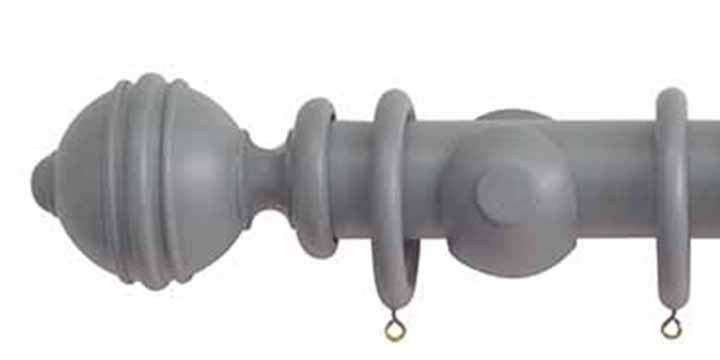 Jones Estate 50mm Lead Curtain Pole Ribbed Ball Finial - Curtain Poles Emporium
