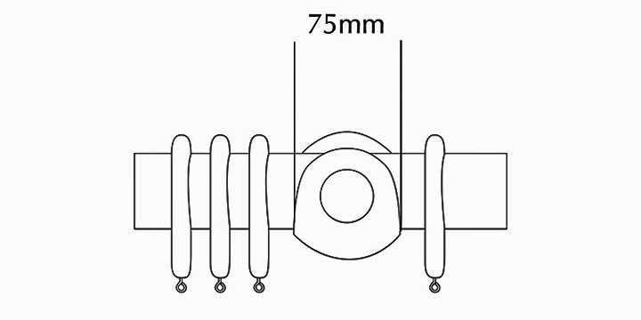 Jones Estate 50mm Mercury Curtain Pole  Acanthus Finial - Curtain Poles Emporium