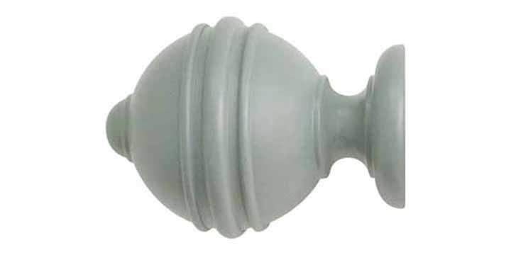 Jones Estate 50mm Mercury Curtain Pole Ribbed Ball Finial - Curtain Poles Emporium