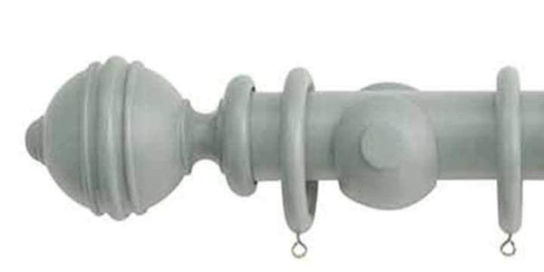 Jones Estate 50mm Mercury Curtain Pole Ribbed Ball Finial - Curtain Poles Emporium