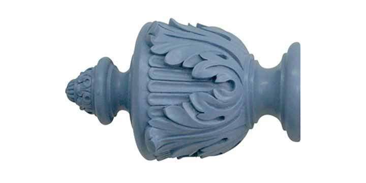 Jones Estate 50mm Regatta Curtain Pole  Acanthus Finial - Curtain Poles Emporium