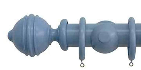 Jones Estate 50mm Regatta Curtain Pole Ribbed Ball Finial - Curtain Poles Emporium