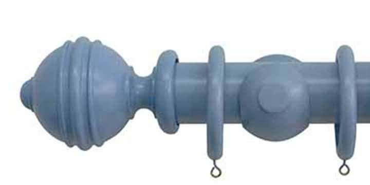 Jones Estate 50mm Regatta Curtain Pole Ribbed Ball Finial - Curtain Poles Emporium