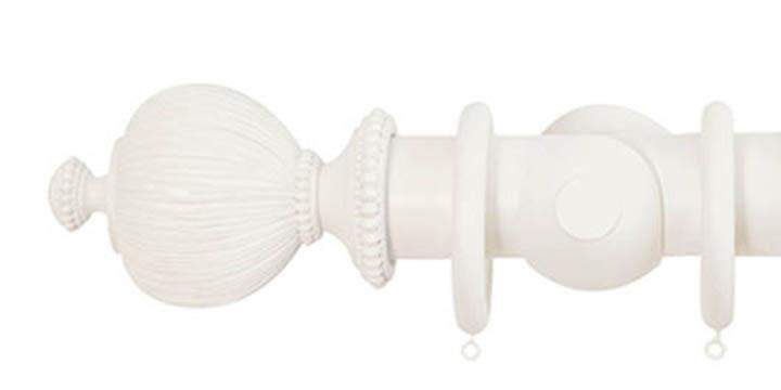 Jones Florentine 50mm Cotton Curtain Pole Pleated Finial - Curtain Poles Emporium