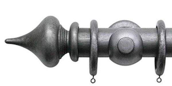 Jones Florentine 50mm Pewter Curtain Pole Minaret Finial - Curtain Poles Emporium