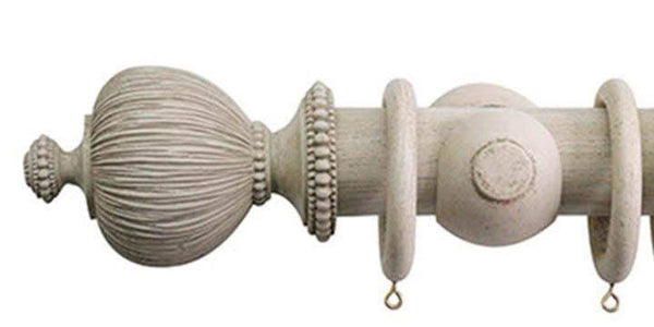 Jones Florentine 50mm Putty Curtain Pole Pleated Finial - Curtain Poles Emporium