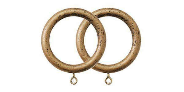 Jones Florentine Antique Gold 50mm Curtain Pole Rings (Pack 4) - Curtain Poles Emporium