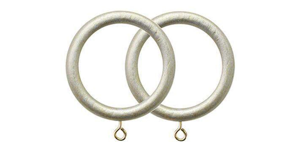 Jones Florentine Champagne Silver 50mm Curtain Pole Rings (Pack 4) - Curtain Poles Emporium