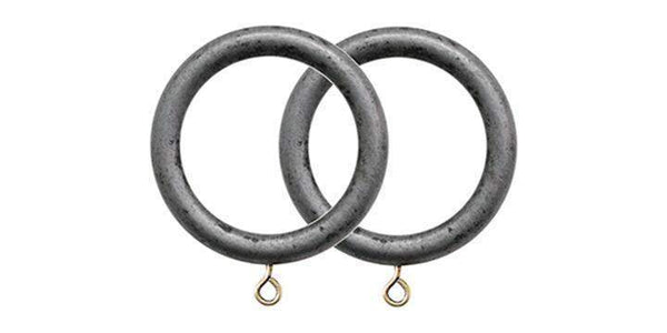 Jones Florentine Pewter 50mm Curtain Pole Rings (Pack 4) - Curtain Poles Emporium