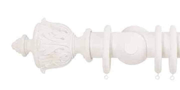 Jones Grande 63mm Cotton Curtain Pole Acanthus Finial - Curtain Poles Emporium
