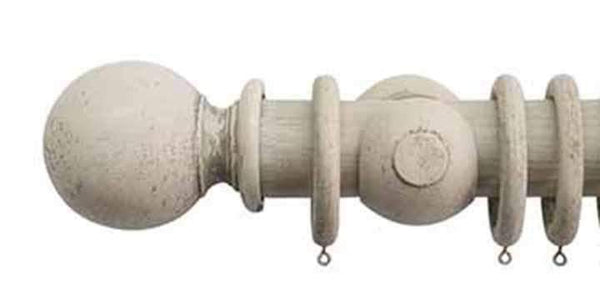 Jones Grande 63mm Putty Curtain Pole Ball Finial - Curtain Poles Emporium