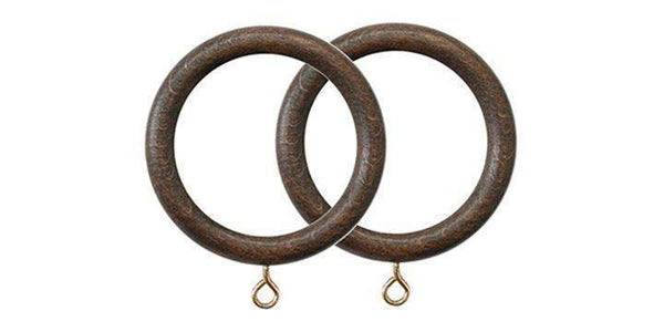 Jones Grande Oak 63mm Curtain Pole Rings (Pack 4) - Curtain Poles Emporium