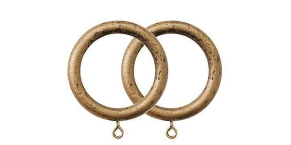 Jones Hardwick 40mm Antique Gold Curtain Rings (Pack Size of 4) - Curtain Poles Emporium
