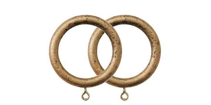 Jones Hardwick 40mm Antique Gold Curtain Rings (Pack Size of 4) - Curtain Poles Emporium