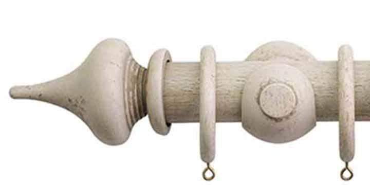 Jones Hardwick 40mm Putty Curtain Pole Minaret Finial - Curtain Poles Emporium
