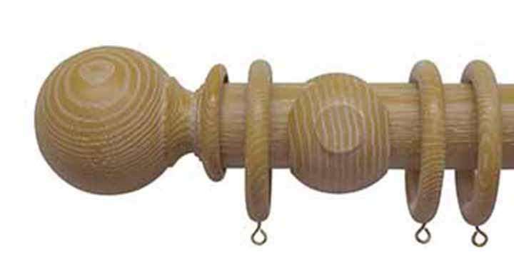 Jones Oakham 50mm Honey Curtain Pole Ball Finial - Curtain Poles Emporium