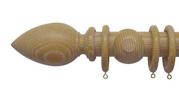 Jones Oakham 50mm Honey Curtain Pole Cone Finial - Curtain Poles Emporium