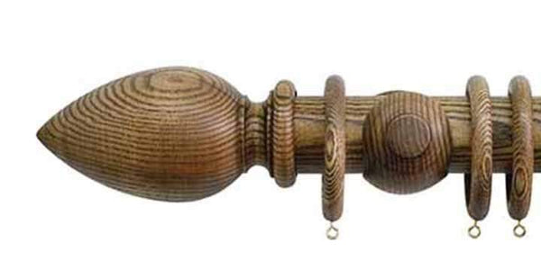 Jones Oakham 50mm Light Oak Curtain Pole Cone Finial - Curtain Poles Emporium