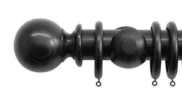 Jones Oakham 50mm Wenge Curtain Pole Ball Finial - Curtain Poles Emporium
